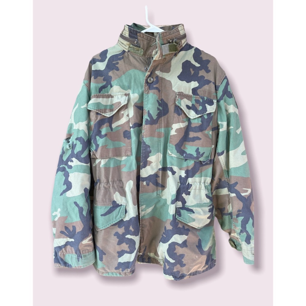 Vintage Men’s Special Forces Field Jacket Medium Long Camo Cold Weather Coat